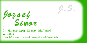 jozsef simor business card